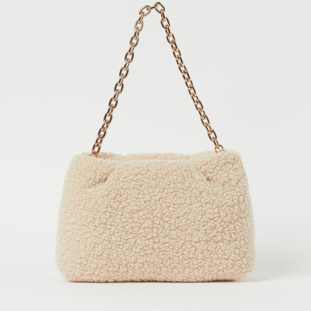 Faux Shearling Clutch Bag Sherpa shoulder bag